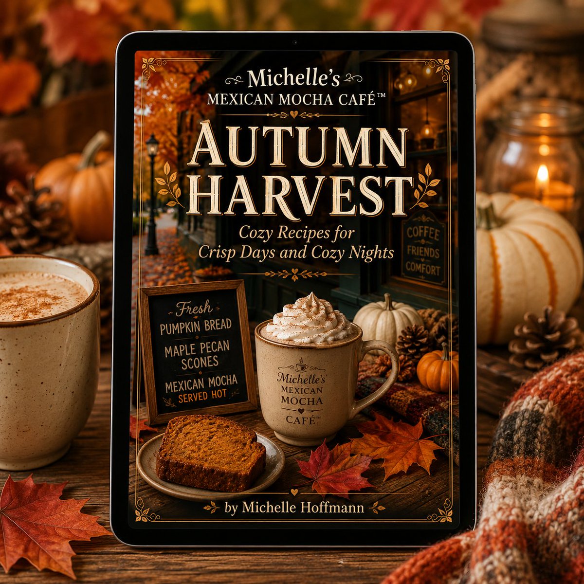 michellesmocha's tweet photo. Autumn is calling... ☕

Warm mochas, pumpkin bread, maple pecan scones, cozy breakfasts, and chocolate desserts are waiting inside Autumn Harvest.

Bring your favorite coffeehouse home this season.

🍁 https://t.co/dPjzYEi1rV

#Autumn #Baking #CoffeeLovers #Cookbook https://t.co/eJfsuyDGkw
