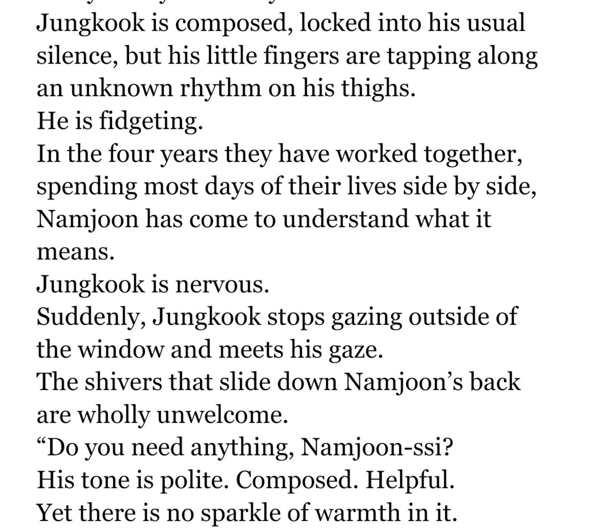 thetruthmon's tweet photo. I broke my promise not to write anything other than my namjin magic au so HERE WE ARE with an angsty bodyguard -idol namkook oneshot :D https://t.co/GgzHIW80Wp