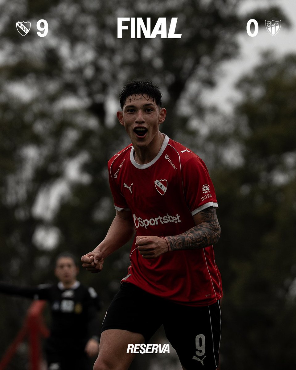 Independiente's tweet photo. ¡GOLEÓ LA RESERVA EN DOMÍNICO!

⚽ Benítez Machuca, Mirko Diaz, Nahuel Junco (x2), Santino Viollaz (x2), Joel Medina y Tomás Parmo (x2)

#TorneoProyección #TodoRojo 🔴 https://t.co/swJVfjSklB