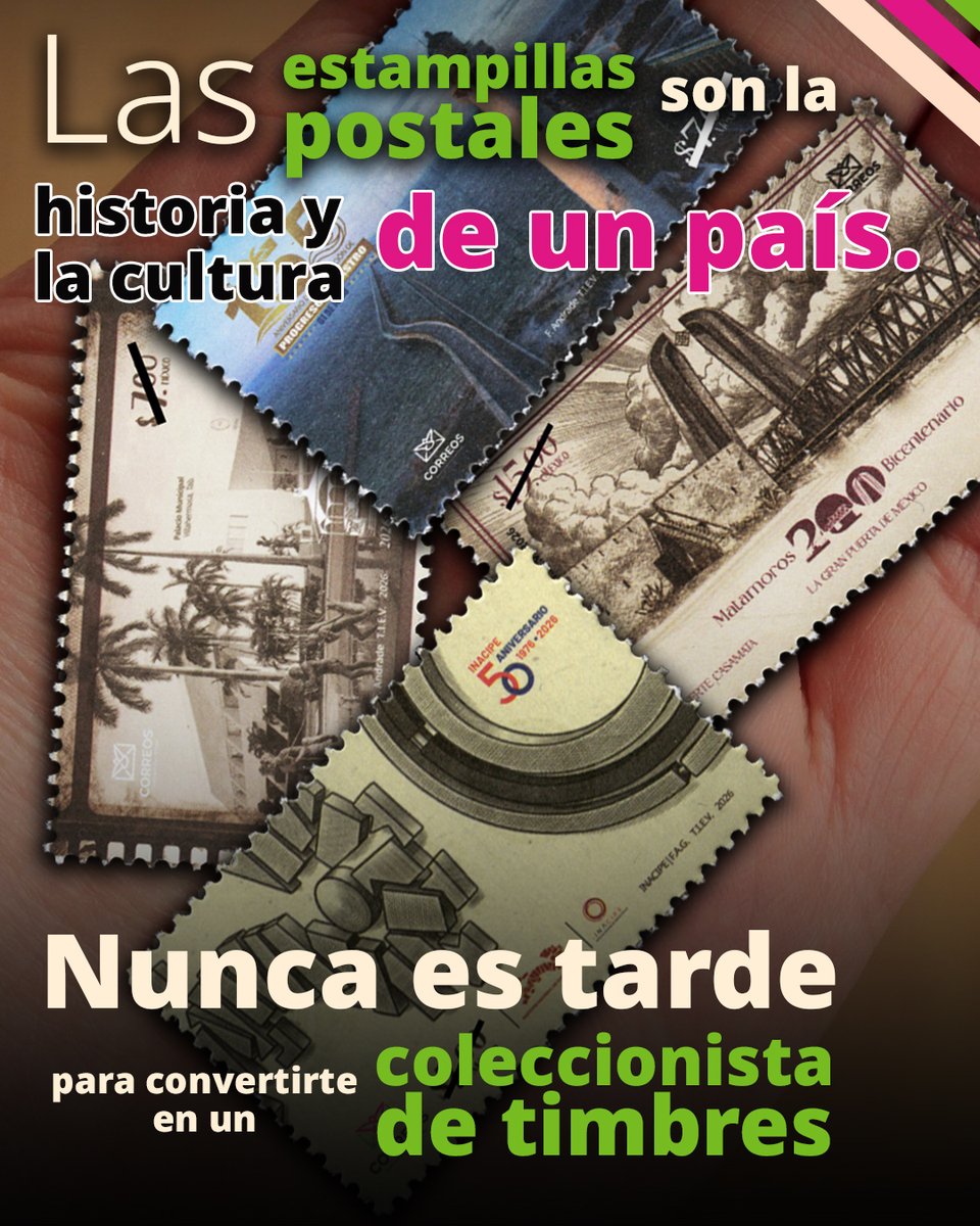 CorreosdeMexico's tweet photo. Desde la perspectiva histórica, las estampillas poseen un valor que trasciende el ámbito postal. Sus imágenes, leyendas y fechas ofrecen testimonios de las prioridades políticas, económicas y culturales de cada época y país.
#Filatelia https://t.co/pX3gFLu6AZ
