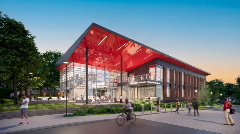 GAFollowers's tweet photo. Clark Atlanta University is building its first new campus building in 20 years. 

The new Student Success Center will bring tutoring, advising, career services, and other student support resources together under one roof. https://t.co/Hku1WzuoJ9
