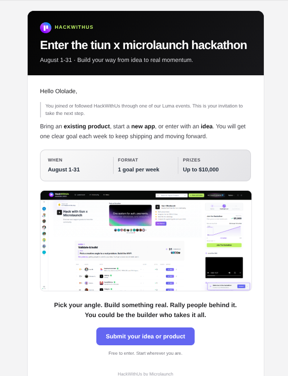 MicroLaunchHQ's tweet photo. hey builders, what are you waiting to join?

reply and  i'll send you an invite👇 https://t.co/No9ikERfxU