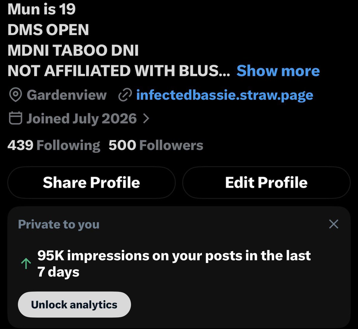 BasInfectdCock's tweet photo. “O-oh wow! 500 people really like me!? Eheh…! I’m uhm…flattered…I didn’t prepare anything too crazy but thank you all for the support!~” https://t.co/Ndcag6NALN