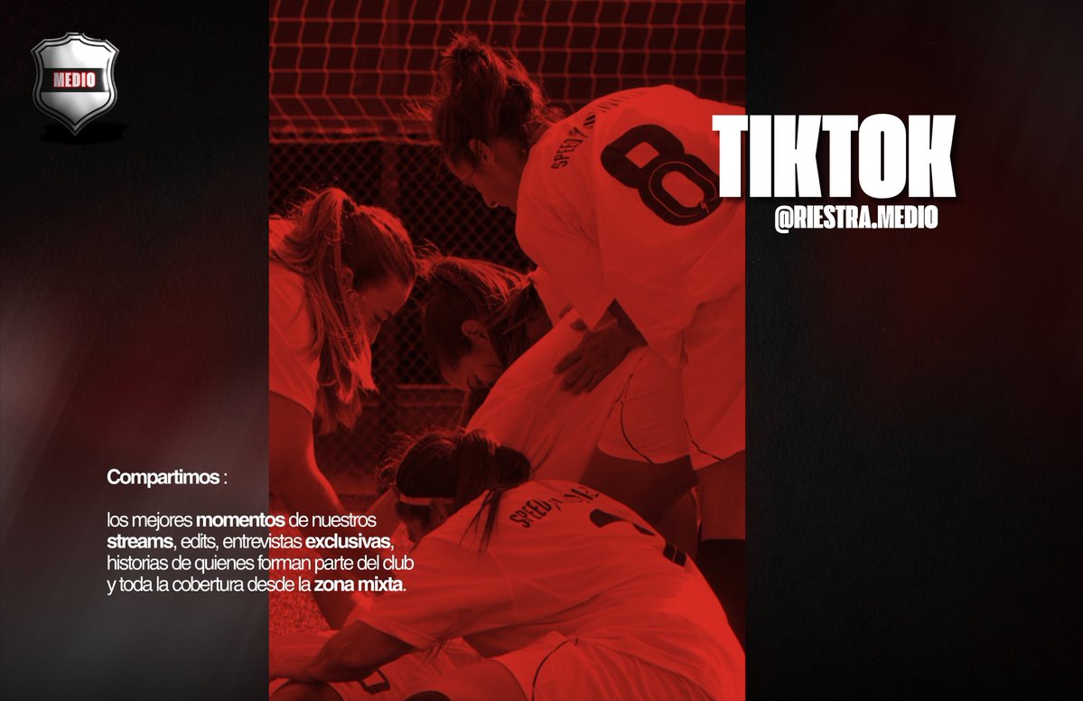 Riestramedio's tweet photo. TikTok 📲 

 llevamos a Riestra a otro formato. Compartimos los mejores momentos de nuestros streams, edits, entrevistas exclusivas, historias de quienes forman parte del club y toda la cobertura desde la zona mixta.

Seguinos : @/riestra.medio https://t.co/3pzdbUWmSV https://t.co/18l4ECweDq