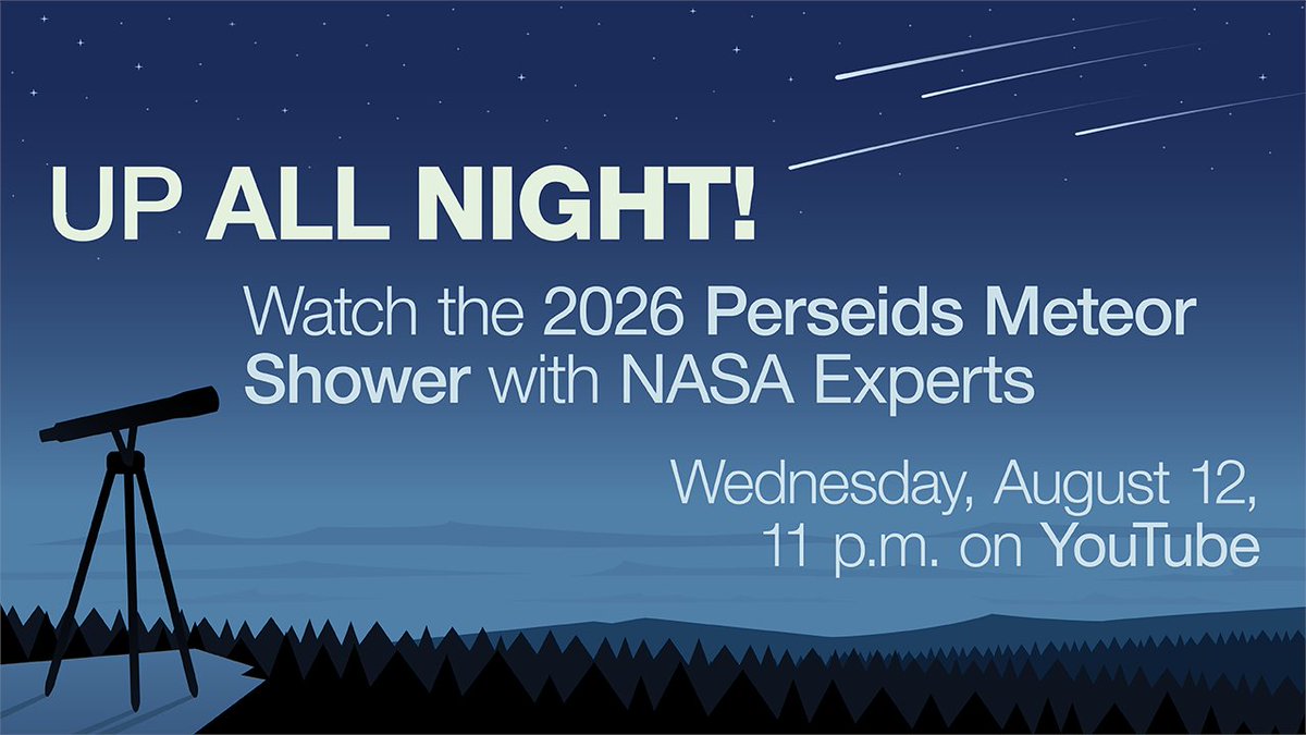 NASA_Marshall's tweet photo. ☄️ The Perseids is one of the best meteor showers of the year. During the peak, we will be hosting a watch party!

Stay up late and join us on YouTube at 11 p.m. CT on Aug. 12 to see real-time sky imagery from Marshall’s observatory and hear from meteor experts.

MORE INFO: https://t.co/GLRghGxd6r