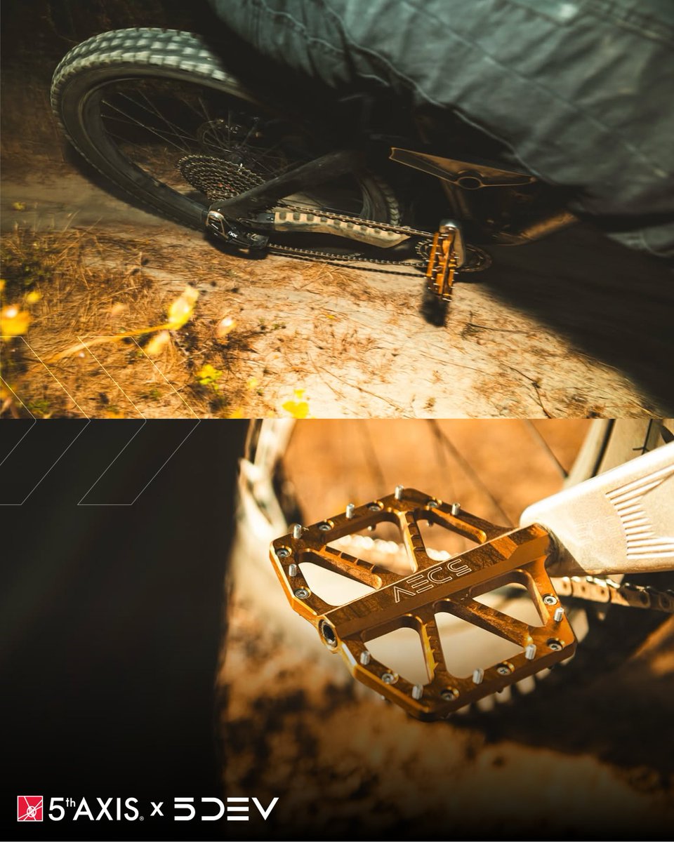 fifthaxis's tweet photo. Precision-machined pedals built for performance. 🔥

5th Axis workholding transforms raw material into high-performance mountain bike components for 5DEV—engineered, machined, and built to ride.

#5thAxis #5DEV #CNCMachining #MTB #MountainBikes https://t.co/3o7i7gXza5