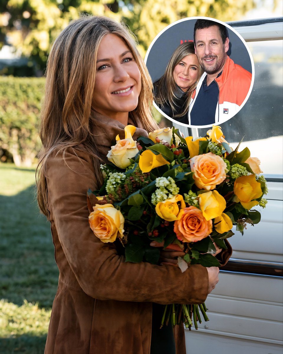 HumorTV__'s tweet photo. Jennifer Aniston, who has been open about infertility, gets flowers every Mother’s Day from Adam Sandler https://t.co/q9gMnqtK21