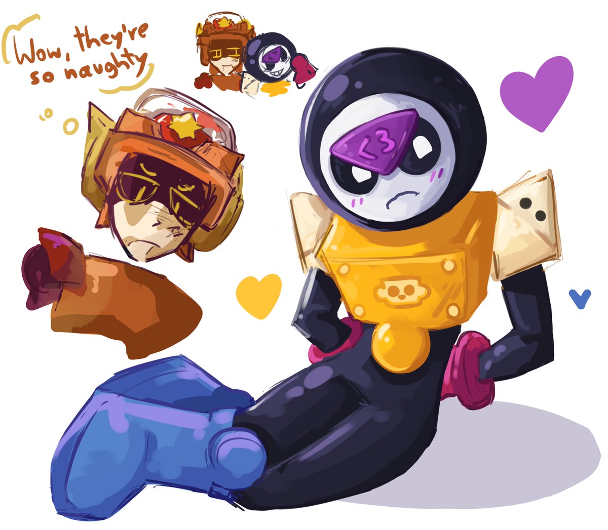 dystonia666's tweet photo. Meeple’s a naughty they 
#brawlstars #meeple #lawrie https://t.co/N8jhYXKwyw