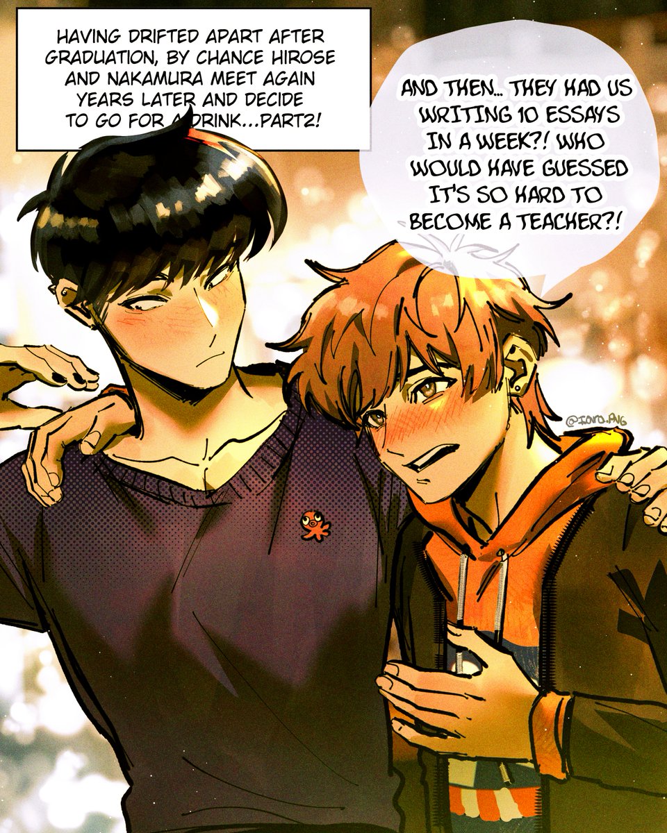 iara_png's tweet photo. Part 2 of college AU Nakamura x Hirose comic! 1/11 ⬇ more on the thread 
#ガンバレ中村くん #goforitnakamura https://t.co/EvvLdSJI3u