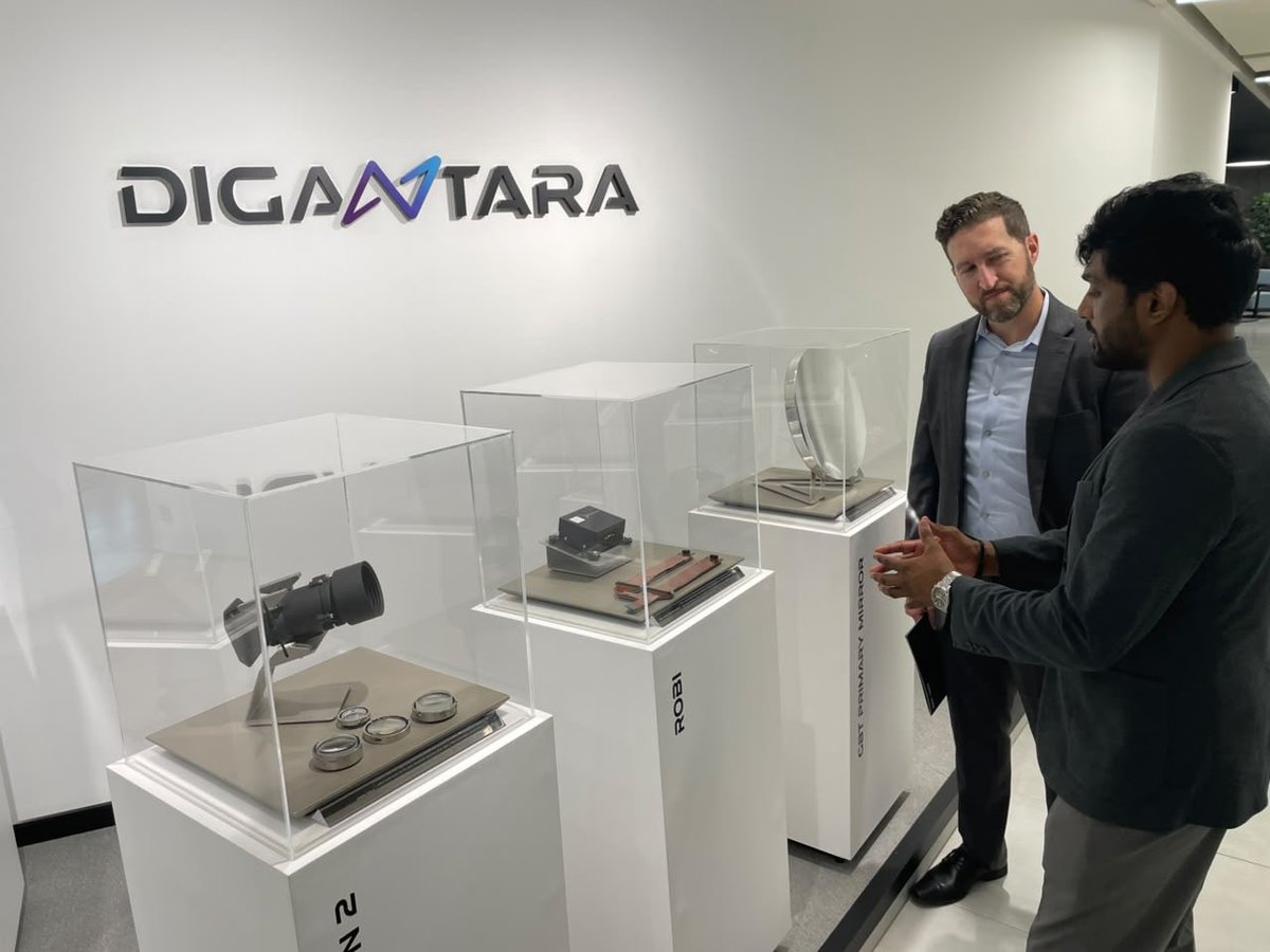 EconAtState's tweet photo. OES A/S Brooks toured @Digantarahq and Centum Electronics, underscoring the growing U.S.-India space partnership. From space situational awareness with @US_SpaceCom to electronics supporting the joint @NASA-@ISRO NISAR mission, U.S. and Indian industry are advancing secure and transparent space cooperation.