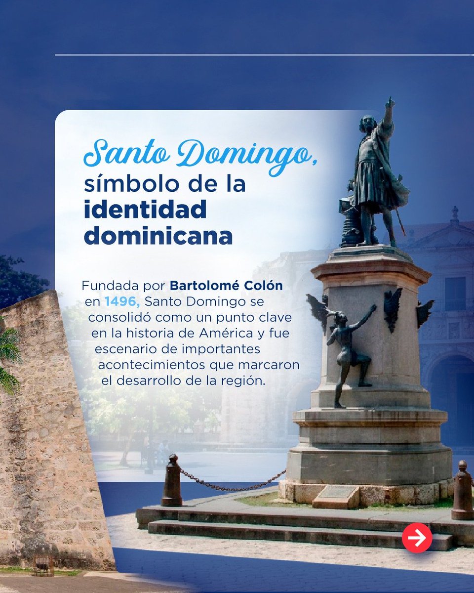 RDenBarcelona's tweet photo. Santo Domingo celebra 528 años de historia. 🇩🇴
Cuna del Nuevo Mundo y símbolo de nuestra identidad, su legado histórico y cultural continúa proyectando a República Dominicana ante el mundo. #SantoDomingo528 https://t.co/9WfA87cv48