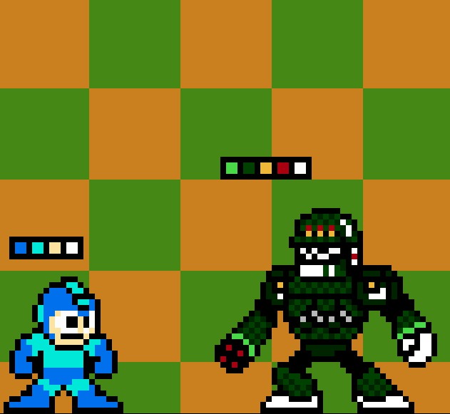 ZJaschkowski's tweet photo. DZN 009 Ammo Man

An ammunitions resupply robot made to restock small to large arms in active warzones.
He is equipped with recharging ammo crates for prolonged conflicts.
"Stay outta my battlefield!"
Short CD facts on alt text
#Megaman #Pixelart #Robotmaster https://t.co/KrUuACXuU5