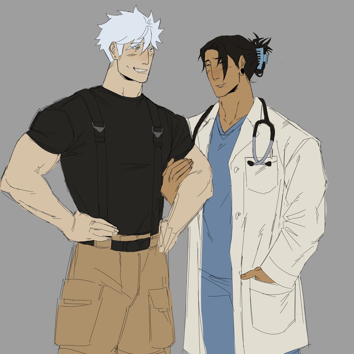soaksink's tweet photo. firefighter gojo au... idea courtesy of pj @sugurusfatahh 💆💆💆💆 #五夏 https://t.co/YVOOpkuPkM