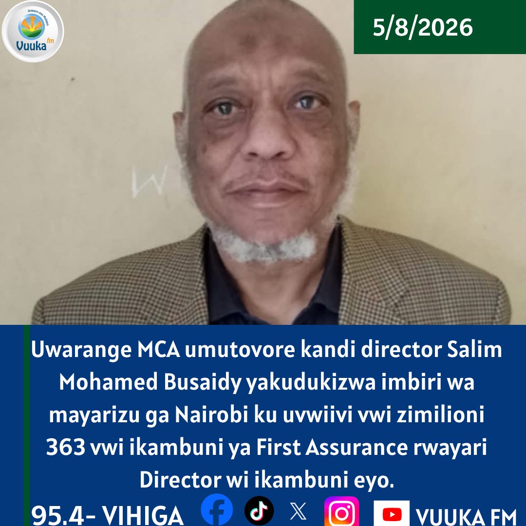 VuukaFM's tweet photo. #VuukaNews #UmwoyoGwuMurogori #FraudScheme #MCA #director https://t.co/tZnvp17q2H