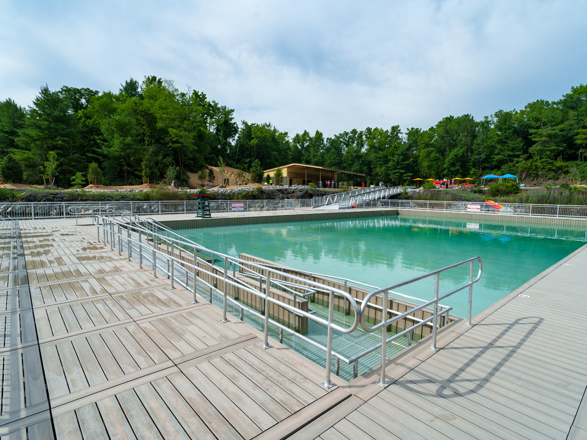 Andron_CC's tweet photo. more photos NYS Parks Lake Sophia
at Sojourner Truth State Park. In addition to a deep-water swim area, the spring-fed lake now hosts an ADA-compliant swim crib and bathhouse. Andron continues with remaining building and site improvements in the park. all photos courtesy ©NYSPRHP https://t.co/HpwziLGVLb