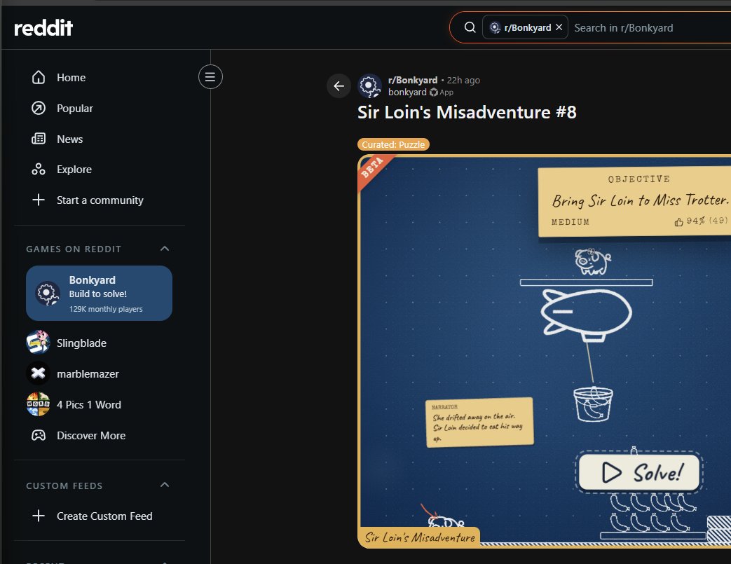 Gabanideveloper's tweet photo. new bonk game on reddit? and the character you play is a pig named Sir Loin 

https://t.co/WtqIp78BQo https://t.co/WLrXU2jWLb