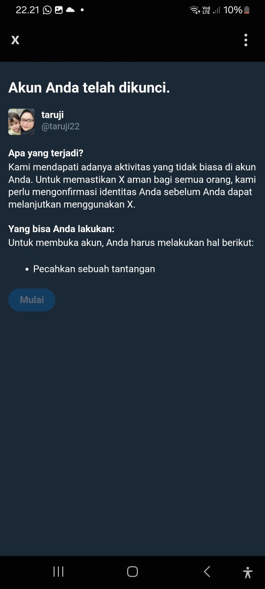 taruji22's tweet photo. Penyebabnya kenapa ya kalau gini? Setelah sekian lama nyoba login. Akhirnya bisa login lagi😭😭 https://t.co/pJQj3IYRYD