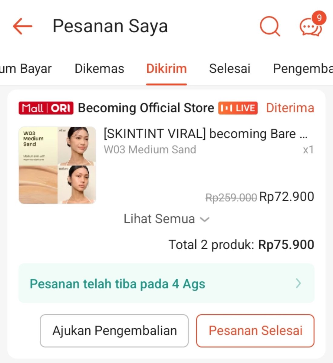chieels's tweet photo. wts preloved skintint becoming  shade 03w (salah shade, terlalu gelap)

✅Box
✅puff becoming
✅100% (beneran cm liat ngambil sedikit buat test shade)
💸50k aja 

(baru sampe 2hari yg lalu) https://t.co/CUvNGwo7gC