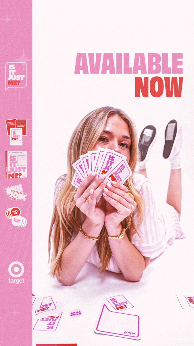 OleMissChicks's tweet photo. Is it just me… or is your next Target run about to get a lot more fun? 👀💗 Grab “Is It Just Me?” at Target today and bring it to your next girls’ night. https://t.co/4m3qRaW5Uf