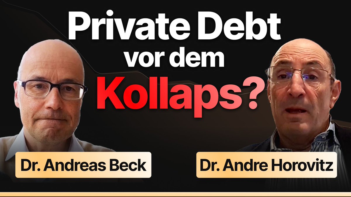 drandreasbeck's tweet photo. Der Private-Credit-Markt zählt heute zu den intransparentesten Bereichen des Finanzsystems. Im Gespräch mit Dr. André Horowitz über die Risiken dieses Marktes: https://t.co/kZLt1tlA65 https://t.co/4TimAkx4vo