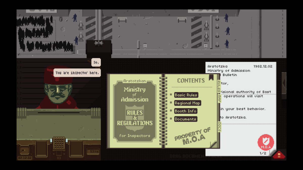 Probably_Stolen's tweet photo. Our biggest inspirations:

📰The inspections and tough choices of Papers, Please
🛰️The deep systems and emergent station chaos of Space Station 13

We opened Probably Stolen, a pawn shop in space.