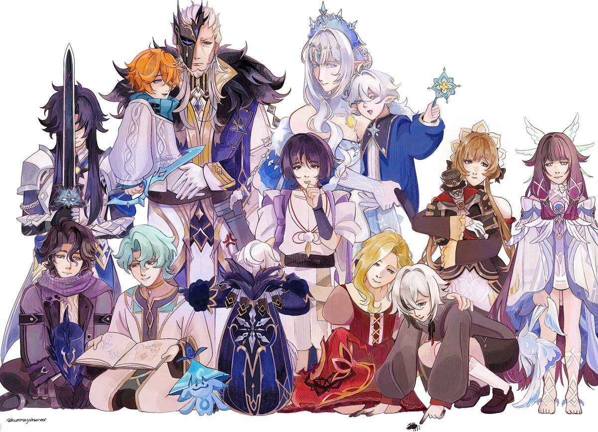 Hummingobserver's tweet photo. Fatuilings! (redraw from last year)
#原神 #GenshinImpact https://t.co/4hzXJLoNvJ