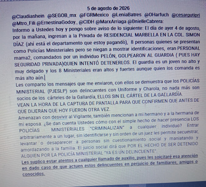 Lobo60577253's tweet photo. @Claudiashein @SEGOB_mx @FGRMexico
@LeniaBatres @OHarfuch @cesargutipri @Mtro_Fili
@ErnestinaGodoy_ @CIDH @MarxArriaga @DnielleCabrera ¿Ustedes que opinan? MINISTERIALES Y DELINCUENTES DE LA FGESLP SON UNO MISMO. Aquí una prueba más. https://t.co/uclYuQNycY