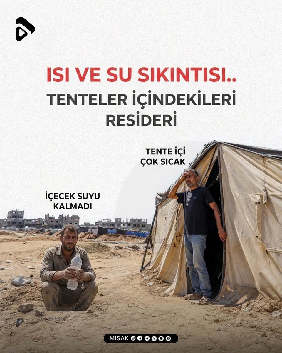 misak_tr's tweet photo. 🔰 Hava sıcaklıklarının artmasıyla birlikte, Gazze'deki yerinden edilmiş kişilerin kaldığı kamplarda insani kriz daha da derinleşiyor.

#AKSA_TUFANI

#EmadderHaklı
#çarşamba
#Trabzonspor

#MISAK https://t.co/wZFFASeqlG