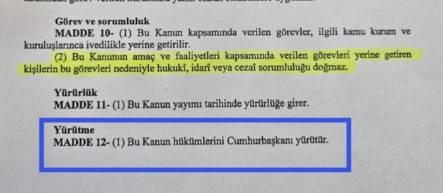 volkan_giritli's tweet photo. 📌Ne güzel değil mi, bir de kendilerini kanunla koruyorlar. Yaptıkları şey "Vatana İhanet" olmasa neden yasa teklifine böyle bir madde koyarlar?
Demek ki kanunsuz bir iş için kanun çıkarıyorlar ve kanunsuzluğu kesin olan bir şeyi icra ettikleri için bir gün yargılanacakları muhakkak. 10. maddenin 2. fıkrası kadar insanlarsınız işte. O madde de o fıkra da kalkar günün birinde, sizi koruyamaz...
#ÇerçeveYasaTeklifi