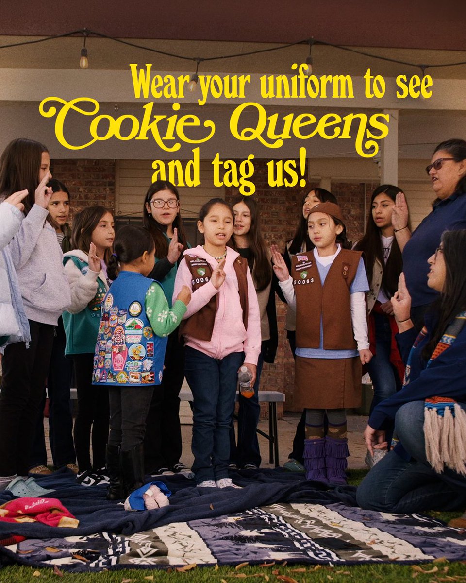 roadsidetweets's tweet photo. Wear your uniforms - from all eras - and tag us! 🍪💚 Don’t miss #CookieQueens only in theaters Friday! Get tickets: https://t.co/hTpvMuKsqL https://t.co/hzA7bvX4rW