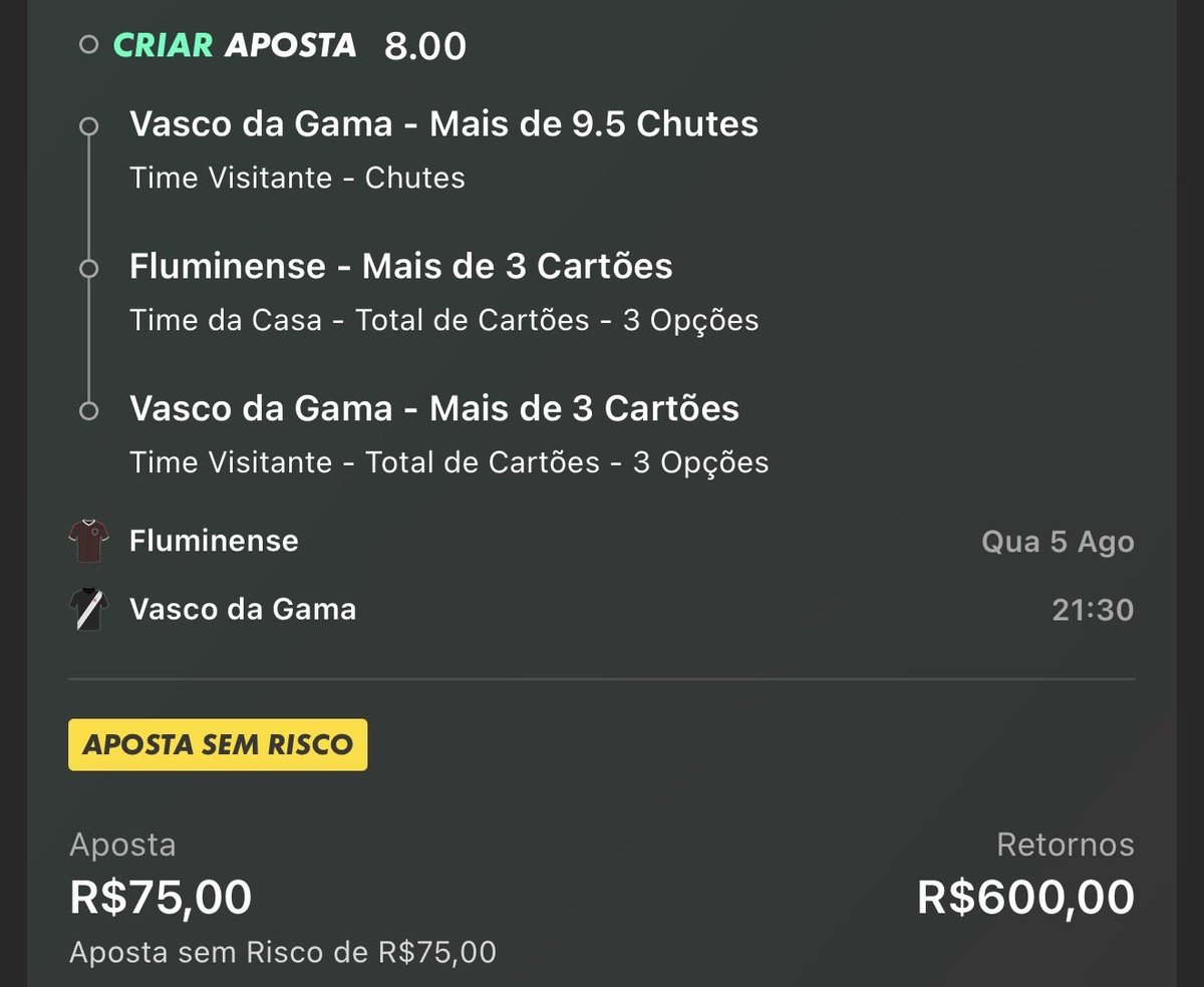 FaroTips's tweet photo. SEM RISCO 🔥

Vamo chamar chutes Vasco + Cards????

Bilhete pronto nos comentários ✅ https://t.co/DHiTuloH8R