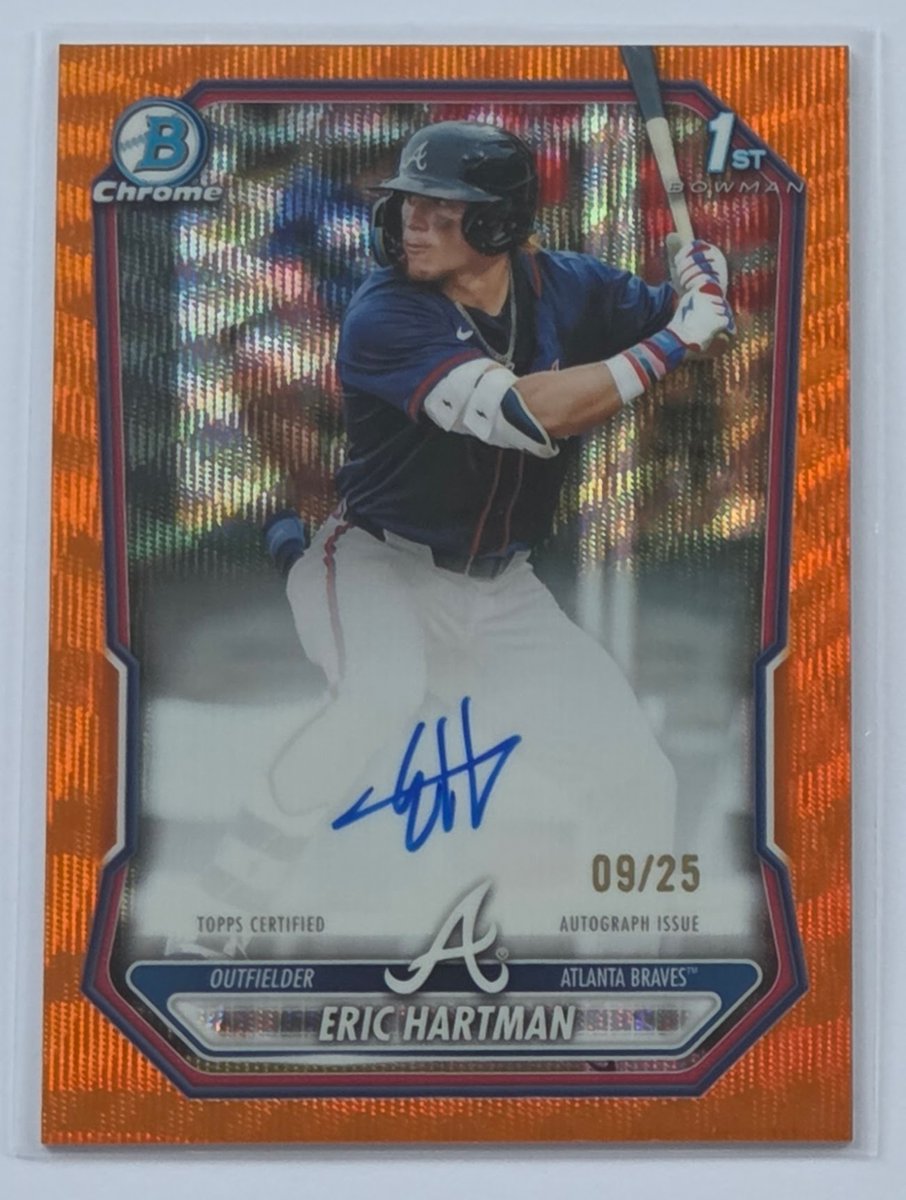 buddmancards's tweet photo. 1.3 OBO Eric Hartman Orange Wave Auto https://t.co/MfHJPYgoyt