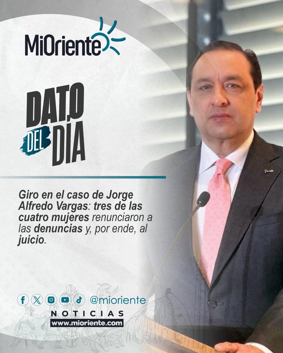 MiOriente's tweet photo. Aunque el reconocido periodista Jorge Alfredo Vargas ya fue imputado por la Fiscalía por el supuesto delito de acoso sexual, se conoció que tres de las cuatro denunciantes renunciaron al juicio, es decir, abortaron la demanda que habían presentado.
¿Qué opina? #DatoDelDía https://t.co/ocG9ZhnHTl