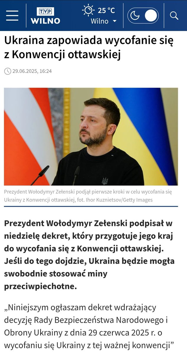 afellowwithaphd's tweet photo. @kubsul2003 @carramba8 @partiarazem Spoko. Ukraina formalnie  rozpoczęła wycofywanie się z traktatu dekretem Zełenskiego z 29.06.2025, zaś 18.07.2025 ogłosiła zawieszenie swojego uczestnictwa w traktacie (czego sam traktat nie przewiduje). Czyli Ukraina wg Pańskiej logiki postępuje teraz tak samo, jak Rosja? https://t.co/OIWTuw4HTC
