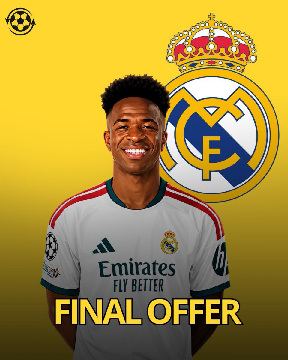 chapter_alone's tweet photo. 🚨Real Madrid's FINAL &amp; LAST OFFER to Vini Jr:

- €22M fixed net annual salary
- Could rise to €24M per year with add-ons related to winning Champions League, Ballon d'Or, etc.
- Contract until 2031

Arsenal, on the other hand, are simply prepared to give Vini WHATEVER HE WANTS https://t.co/NeSUHjZibc