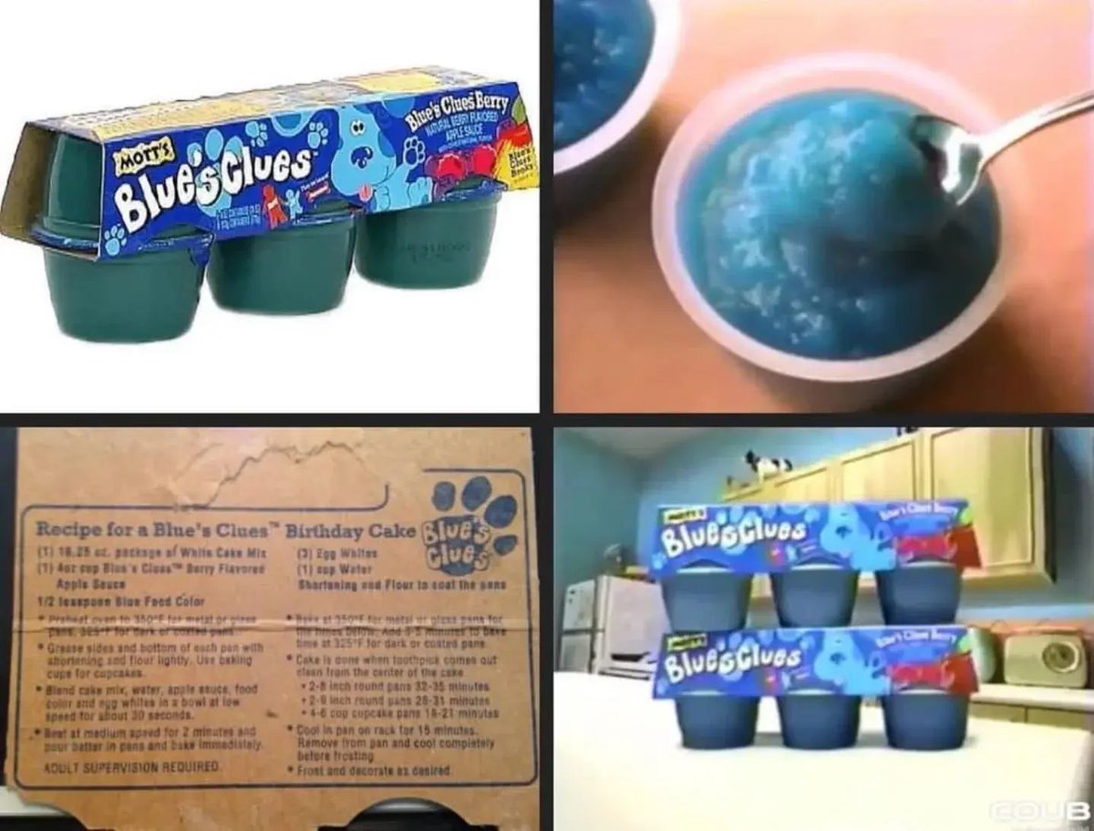 oldmedia's tweet photo. Mott's Blue's Clues Applesauce (1999) https://t.co/CyfrDng5na