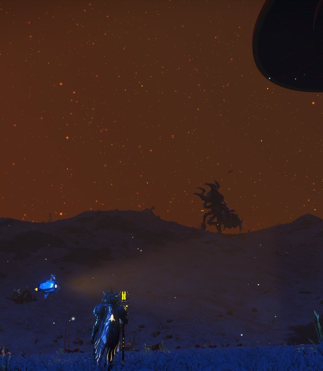 Dark_bas's tweet photo. What keeps me coming back to No Man's Sky after all this time is the breathtaking environments, the unique moments, and above all, its incredible community. It truly makes the galaxy feel like home! #ADecadeInNMS https://t.co/uO0Wlambyq