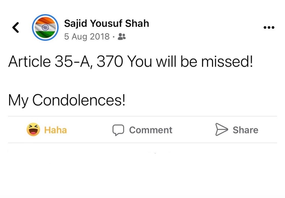 TheSkandar's tweet photo. Predicted #Article370Abrogation on 5th August 2018. The rest is history! https://t.co/1PCyq5RHPz