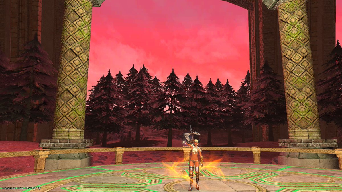 bikini_arks's tweet photo. 昨晩、魔の塔ノーマルを無事クリア。最初は突入条件が分からず色々試行錯誤して、ようやく突入できた。あまりネタバレにならないように、塔の入り口付近と踏破後のワンシーンのみをアップ。慣れないうちはタンクが安定してるね。ビキニアーマーで人前に出るのも久し振りかも。#FF14 #褐色 #ビキニ https://t.co/u0iUe57A3u