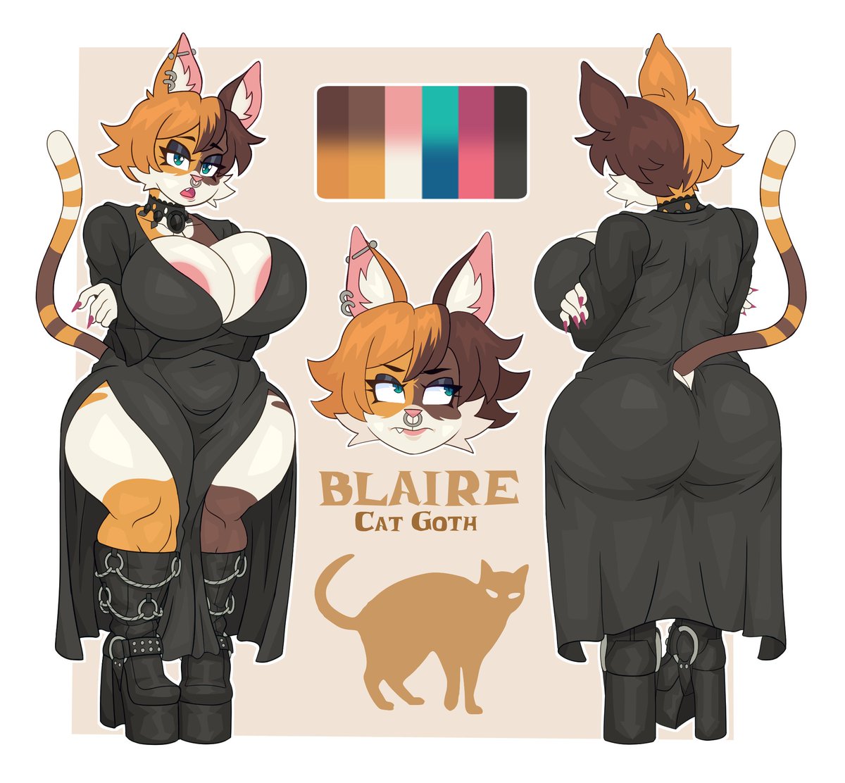 ponehanon's tweet photo. Blaire, the cat goth. https://t.co/fWUq5JNQ7X