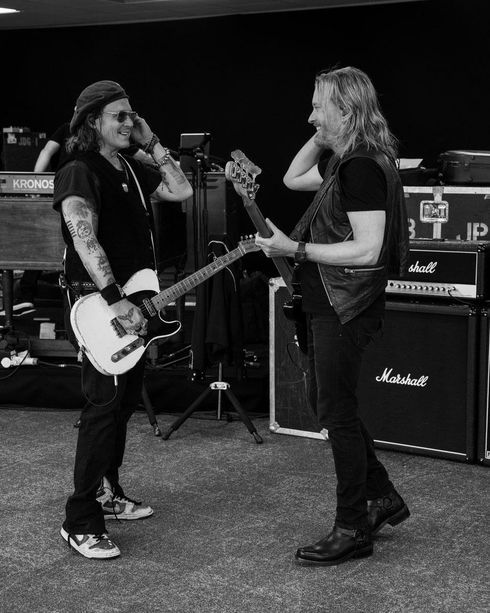 hollywoodvamps's tweet photo. Rehearsals have begun and we can’t believe we are just 7 days away from our first show at the O2 in London!! 🦇🦇

📷 @TheAaronPerry 

🩸Tickets + VIP Packages ON SALE at: https://t.co/3aC2RoIQUD

12.08 London, UK with The Jesus and Mary Chain
14.08 Cardiff, UK with with The Damned
15.08 Scarborough, UK with The Damned
17.08 Glasgow, UK with The Jesus and Mary Chain
18.08 Manchester, UK with The Jesus and Mary Chain
19.08 Birmingham, UK with The Jesus and Mary Chain
21.08 Colchester, UK with The Damned
22.08 Halifax, UK with The Damned
25.08 Nürnberg, DE (support TBD)
26.08 Paris, FR with Last Tour International
28.08 Cologne, DE (support TBD)
30.08 Hamburg, DE (support TBD)
01.09 Milano, IT with Bambole di Pezza
02.09 Este, IT with Bambole di Pezza
03.09 Zagreb, HR (support TBD)
05.09 St Pölten, AT (support TBD)
06.09 Praha, CZ (support TBD)
08.09 Budapest, HU with Ivan and The Parazol
10.09 Łódź, PO (support TBD)

#HollywoodVampires #BTS #BehindTheScenes #Tour #TourLife #JohnnyDepp #JoePerry #TommyHenriksen #AliceCooper