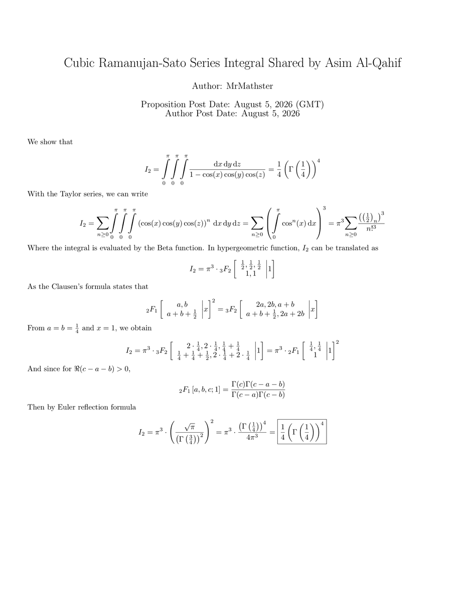 MMathster's tweet photo. #mathematics #puzzled #calculus #integral #數學 #수학 #数学 #matemáticas #積分 #적분
Back after several months. Things went pretty tough for me.
https://t.co/XtWzh1HZsA https://t.co/Li80s0lME4