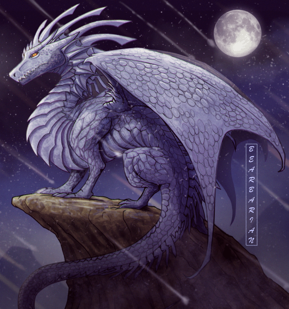 bearbarian90's tweet photo. Silvermoth claiming her cliffside like it's nothing 🌙🐉

#commissionartist #commissionwork #commissionopen #dragonart #hotd #got #fantasyart #fanartㅤㅤㅤㅤ https://t.co/ZdbWHS2YdO