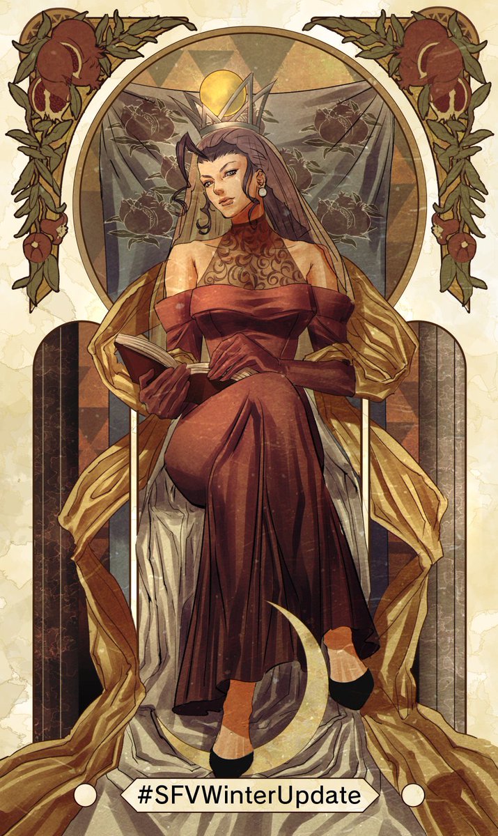 Arrkaon's tweet photo. Rose Street Fighter V Tarot card https://t.co/paOFglnlj1