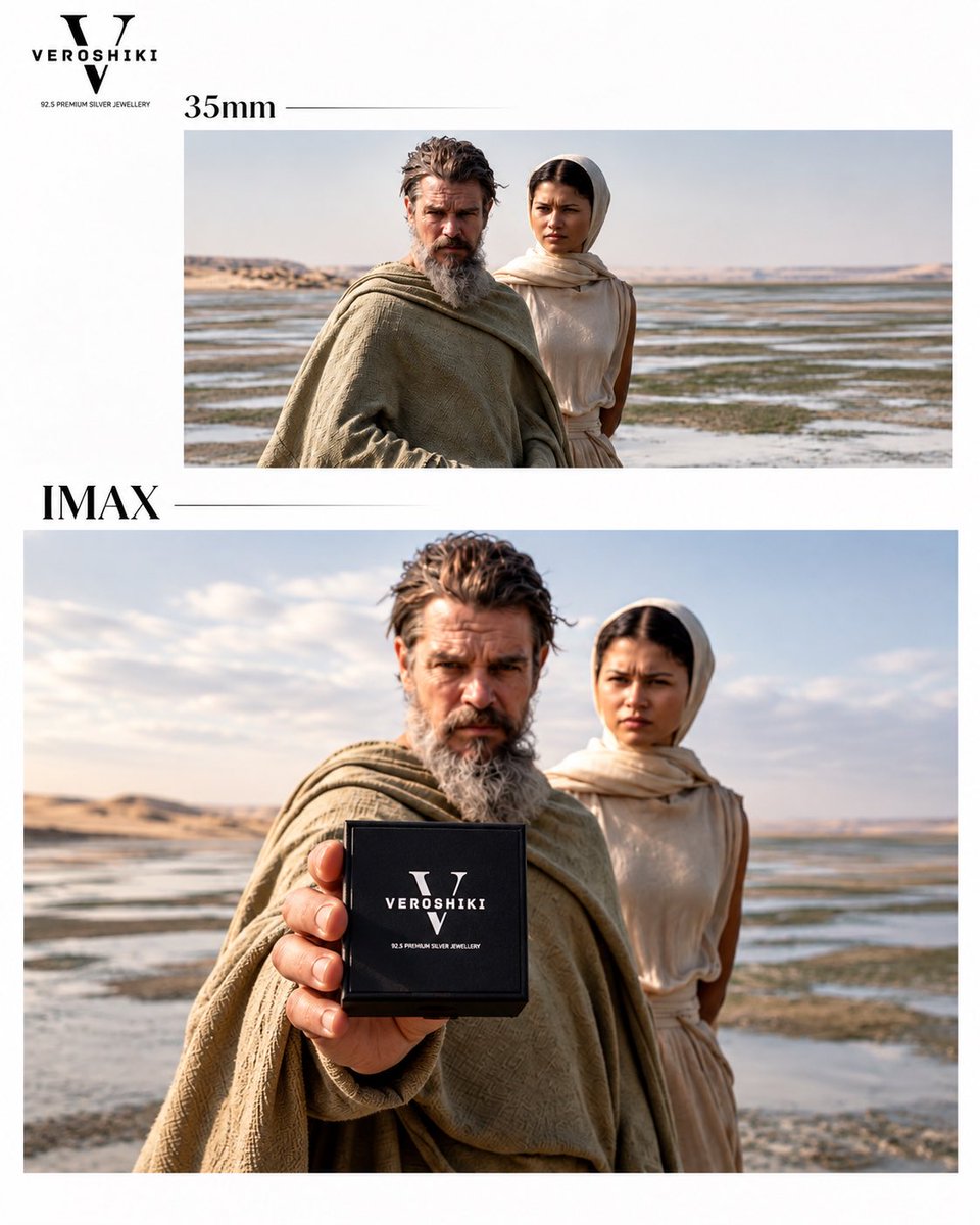 VeroshikiSilver's tweet photo. 35mm shows the scene. IMAX reveals the craftsmanship. ✨

Experience premium 92.5 Sterling Silver Jewellery by VEROSHIKI—where every detail deserves the spotlight.

#Veroshiki #925Silver #LuxuryJewellery #SterlingSilver #JewelleryWholesale https://t.co/HcCZbgNB28