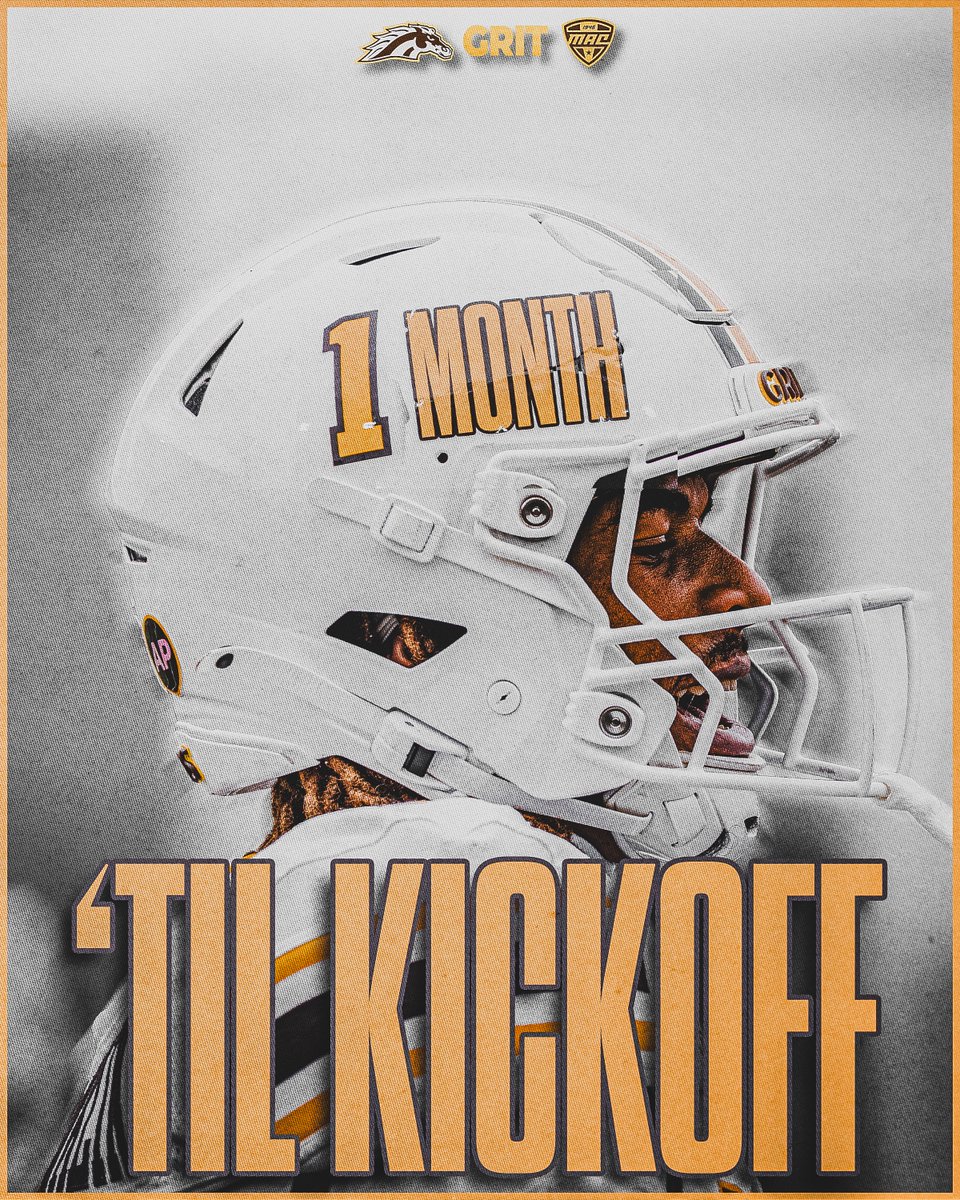 WMU_Football's tweet photo. Counting down the days...⏳

#EAT I #GRIT https://t.co/tnyDoiP5rV