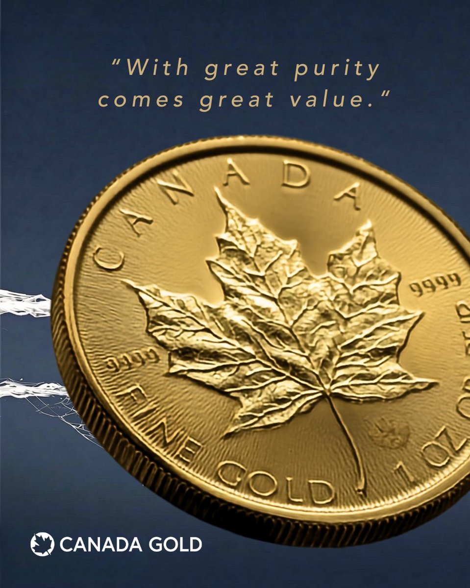 canadagold_ca's tweet photo. Caught in the web… and for good reason. 🕸️
When it’s a 99.99% pure Gold Maple Leaf, you don’t let it get away.
Looking to bring home gold or silver bullion? Start your search at https://t.co/UwLt9Be3yJ, then visit your nearest Canada Gold location.
#gold #goldmapleleaf #bullion #investing #canadagold