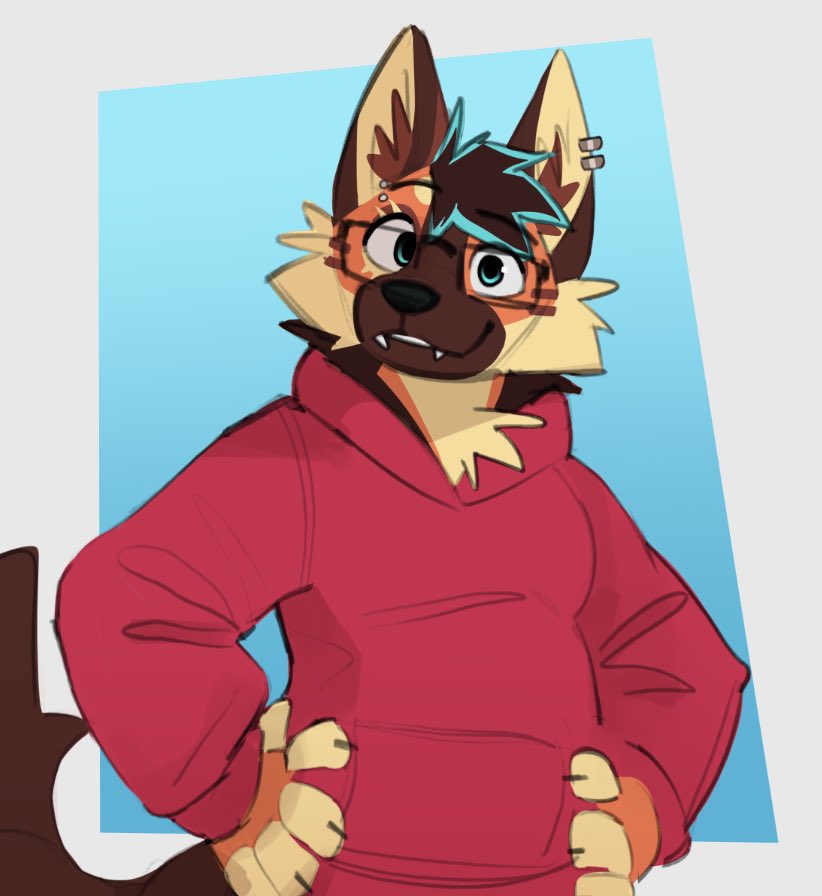 ZillionZeroZen's tweet photo. Some people say he looks like a dad when he wears his glasses. I’m not THAT old yet 😭. (Amazing art by @Vistrou I love his style so much ❤️) https://t.co/b9jRjbFXv5