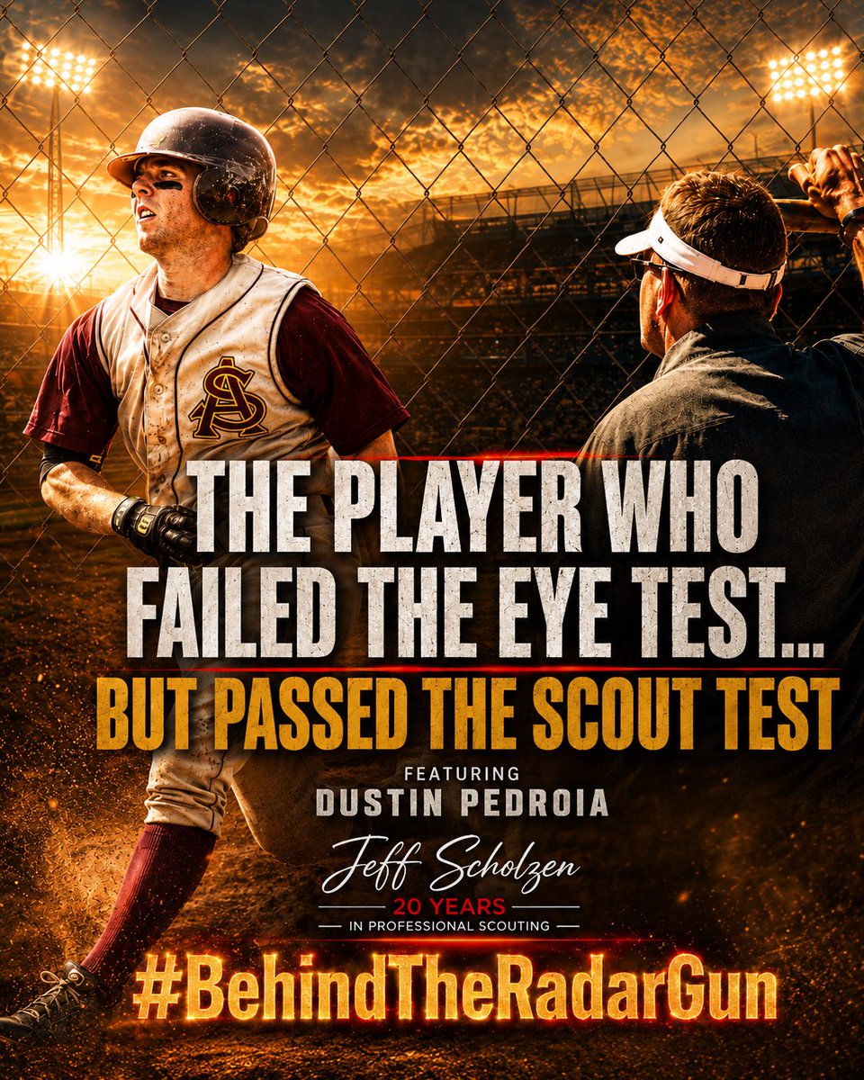utahscout1219's tweet photo. One of the easiest mistakes in scouting is believing the best player is the one who looks the part.

Baseball has always rewarded appearances. The tall athlete, sculpted body, broad shoulders, easy batting practice power, and effortless velocity all matter, but they don’t always matter most.

During my twenty years as a Major League scout, I learned the game has a way of humbling anyone who falls in love with the uniform before he studies the player inside it.

Dustin Pedroia made evaluators uncomfortable because the physical look didn’t match the baseball player. He was listed around 5-foot-8 or 5-foot-9, often under 170 pounds, with very little physical projection. Traditional evaluators could knock the body, size, short violent swing, aggressive approach, and fit him into a “slap hitter” profile. On a 20-to-80 scale, some scouts could bury him with grades like 20 power and 30 speed, then walk away thinking they had him figured out.

They didn’t, because what many missed was the real player. Pedroia had elite instincts, exceptional hand-eye coordination, barrel control, baseball IQ, and a competitive fire that was hard to quantify on a report. At Arizona State, his contact ability was historic, with only 11 strikeouts compared to 43 walks. Boston trusted the swing path, makeup, and how long his barrel stayed alive through the zone. They drafted him 65th overall in 2004, and three years later he was the American League Rookie of the Year. One year after that, he was the American League MVP.

What some saw as an out-of-control hacksaw swing, Boston saw as rotational power. He created torque through his lower half and core, allowing a smaller frame to produce far more impact than the eye test suggested. He kept his bat head flat and active through the zone, giving him margin for error even when he cheated to a fastball. The body didn’t scream impact. The barrel did.

I remember being in Asheville, North Carolina, after I had started my pro coverage in that league in 2002. I was talking with some older gentleman scouts from the area, and they asked me about “Petey.” I had an okay breakdown on him from seeing him that spring, but nothing close to what he was about to show me.

His Augusta team walked into the ballpark while Asheville was taking batting practice. They were still in their civvies, and Pedroia was the leader out front. He didn’t look like a typical pro ballplayer. He was 21, undersized, with a receding hairline, and if you were scouting the parking lot, you could have missed him.

Then the game started. He led off, and on the second pitch, he drove a ball deep to left-center field. I got a look from the scouts beside me. Later in the game, he went deep again. Now we were all looking at each other, and it became comical, so we just started laughing.

I was a little light on Mr. Pedroia.

That is the lesson. The scout’s job isn’t to find the best body. It is to find the best baseball player, and those are not always the same person. The radar gun measures velocity, the stopwatch measures speed, and the showcase leaderboard measures snapshots, but the game measures something deeper.

Things that don’t always show up on a showcase leaderboard, but win baseball games:
  • Baseball instincts  • Internal clock  • Anticipation  • Competitive toughness  • Adjustability  • Awareness  • Feel for the game  • Consistency under pressure  • Barrel control

Sometimes the player who fails the eye test passes the scout test with flying colors, because the uniform never tells the whole story.

THE SCOUTING CLASSROOM: Stories Behind the Report 

THE PLAYER WHO FAILED THE EYE TEST… BUT PASSED THE SCOUT TEST

Subtitle: The uniform never tells the whole story.

#BehindTheRadarGun 🔎
