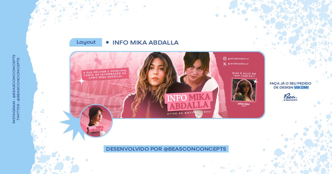 beasconcepts's tweet photo. ★ Entrega de Layout para: @infomikabdalla !

(© beasconcepts)
Faça o seu pedido via DM! 🩵 https://t.co/S2MMJl02pZ
